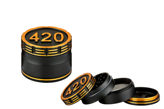 Dreamliner - metal grinder - black and gold 420