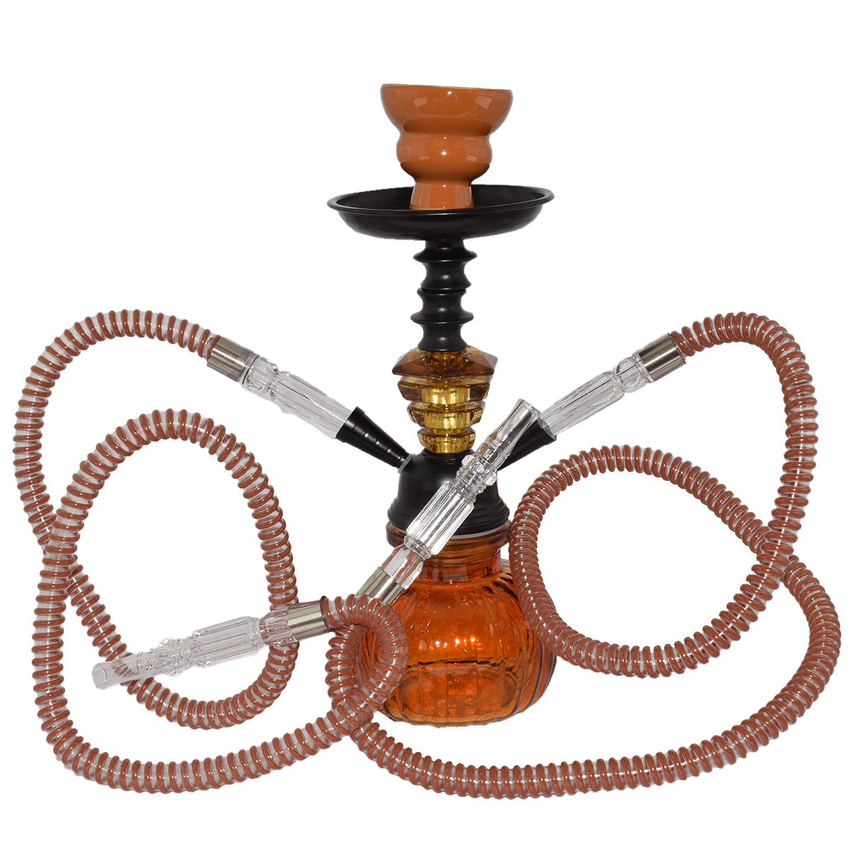 ISHISHA - hookah - Brown/2 hoses - 26cm