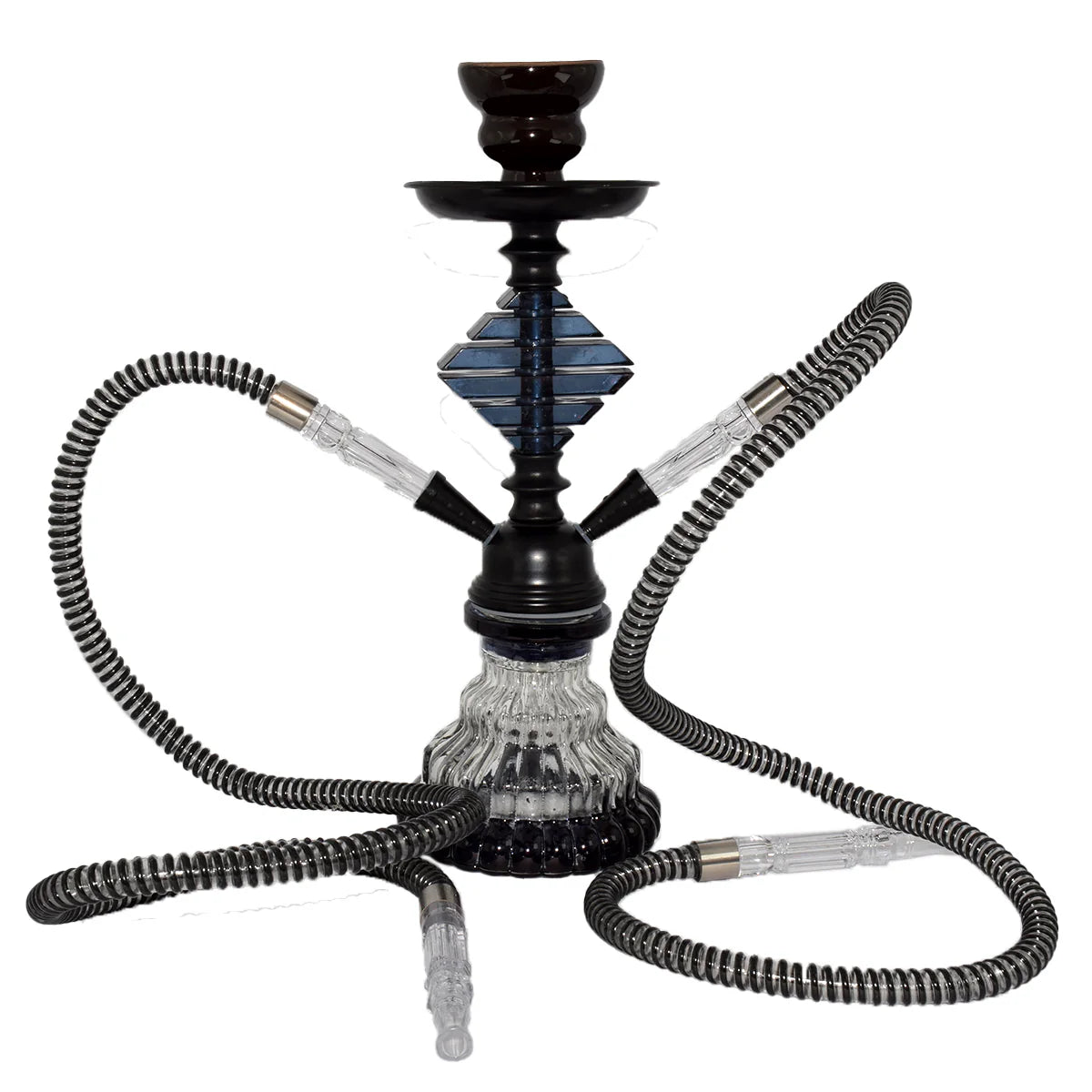 ISHISHA - Hookah -Black/2 hoses - 28cm