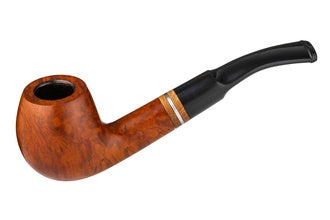 ANGELO - pipe model 1 - brown - slightly curved with ring