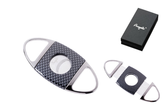ANGELO - Cigar cutter/Metal carbon anthracite