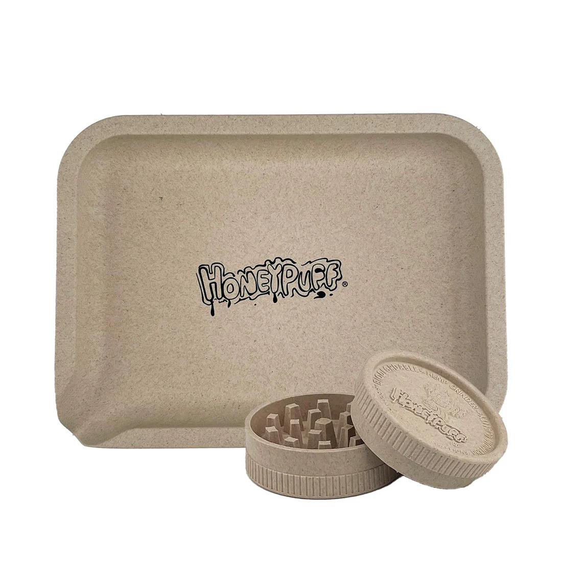 Honeypuff set mrvilica + rolling tray smeđi