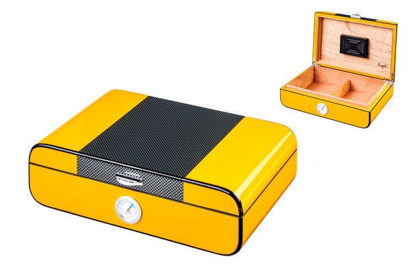 ANGELO - Humidor žuti karbon visoki sjaj
