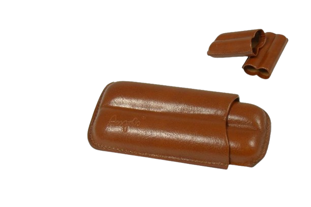 ANGELO - Case for 2 cigars - Brown