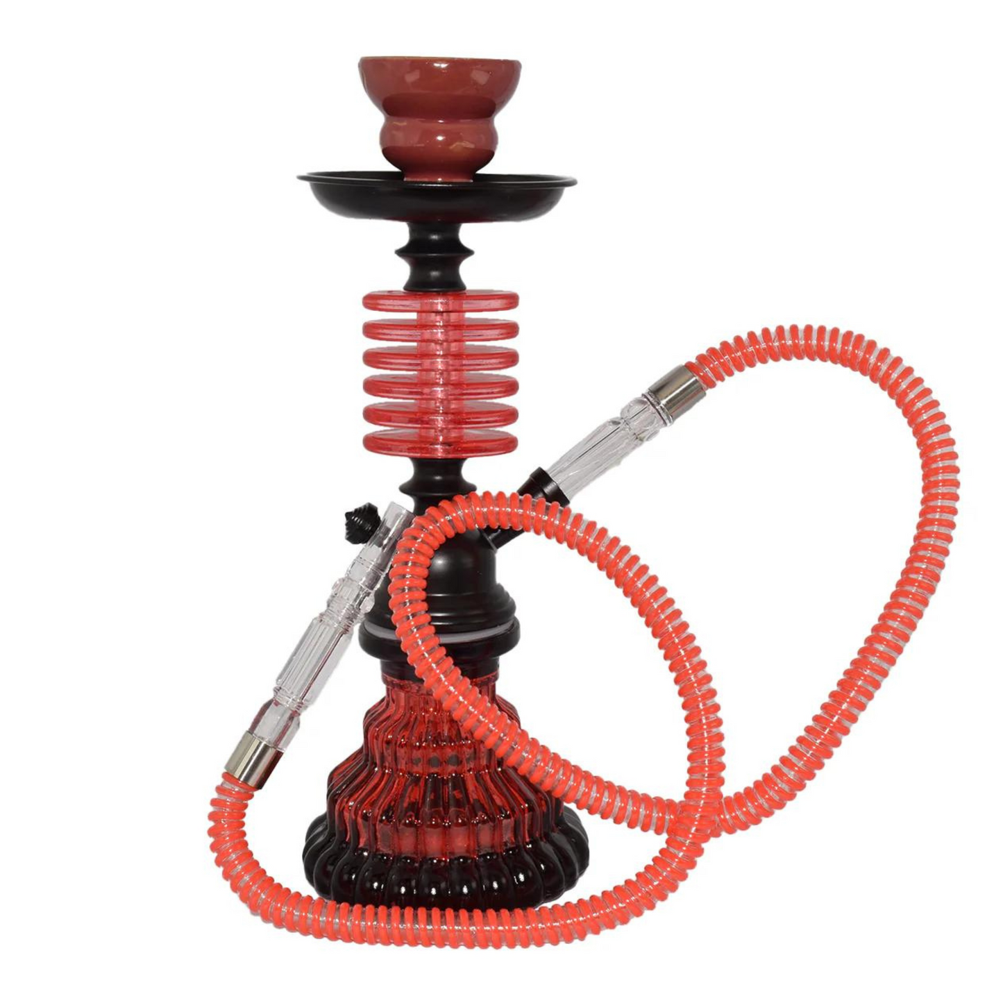 ISHISHA - Hookah - Red/2 hoses - 28cm