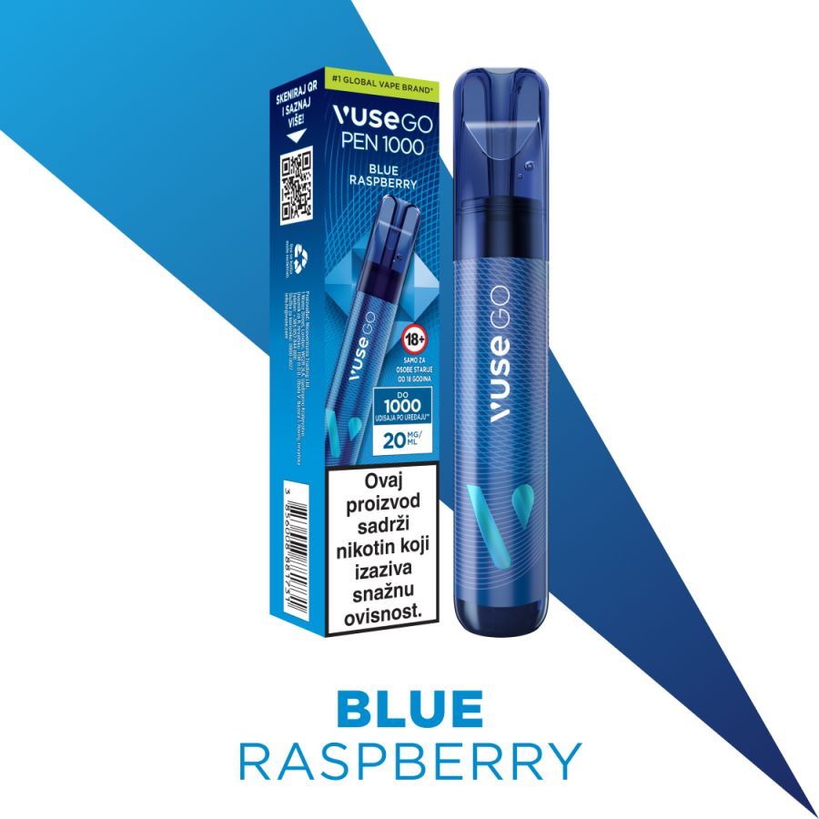 VUSE GO 1000 PEN - BLUE RASPBERRY (20mg)