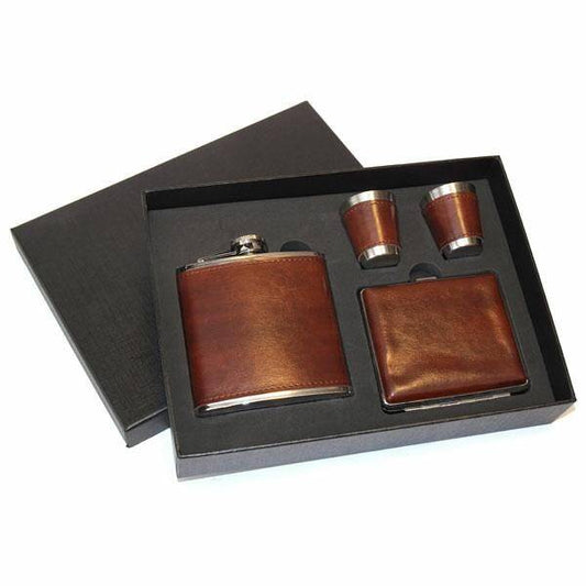 Angelo - Flask /gift package - Brown