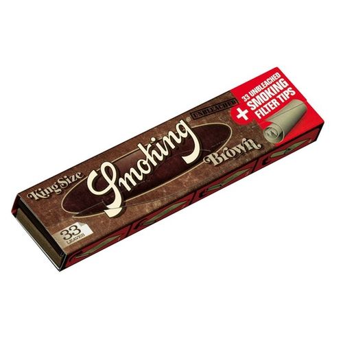 Smoking - Rolling paper - Brown king size + filter tips