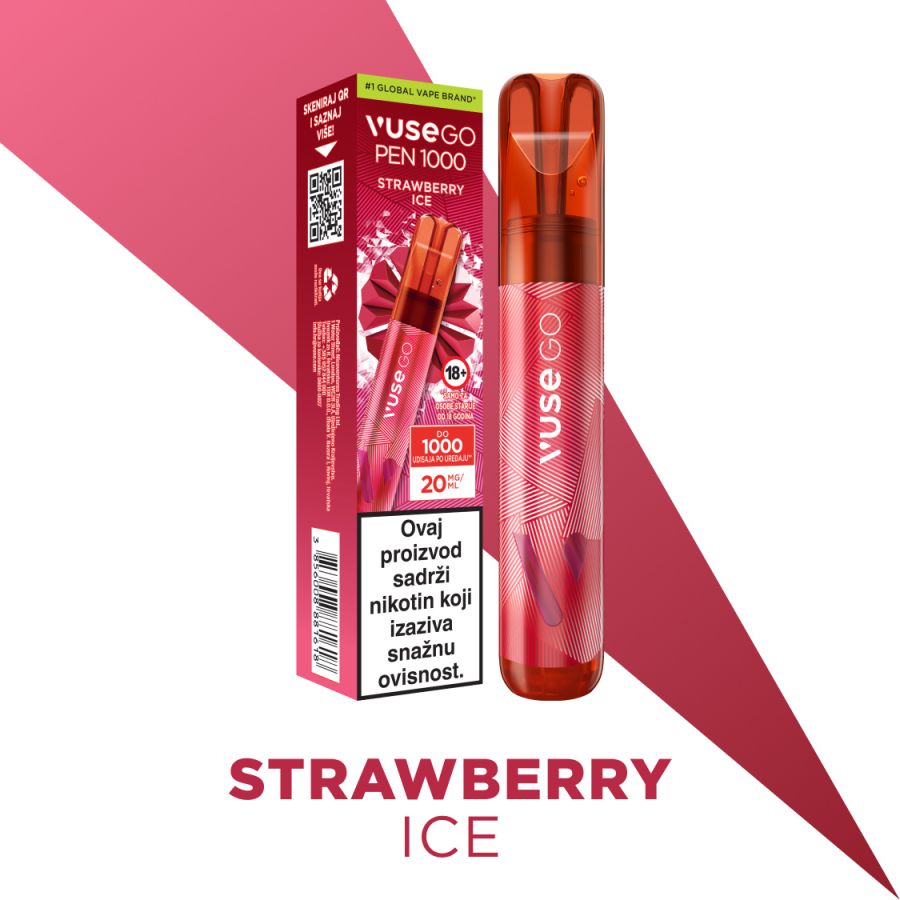VUSE GO 1000 PEN - STRAWBERRY ICE - Nargila Shop Croatia Nargila Shop Hrvatska VUSE GO 1000 PEN - STRAWBERRY ICE - Nargila Shop Croatia Nargila Shop Hrvatska