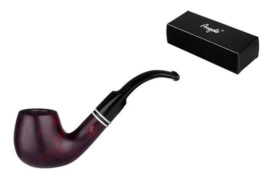 Angelo - pipe curved rim - Capri Rotbr