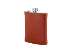 Angelo - flask - Brown leather