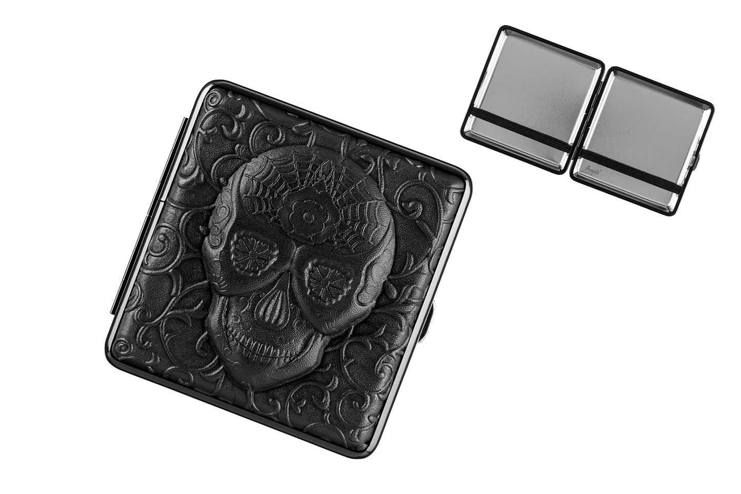Angelo - Cigarette Case - Black Skull