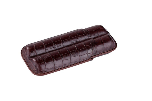 Angelo - Case for 2 cigars - Brown Croci