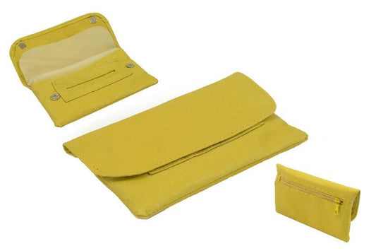 ANGELO - Tobacco pouch - Yellow Leather