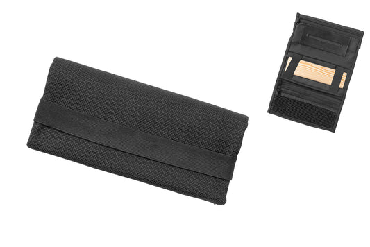 ANGELO - tobacco bag with wood - Black