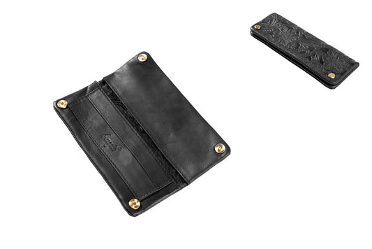 ANGELO - Tobacco pouch - Black Flower