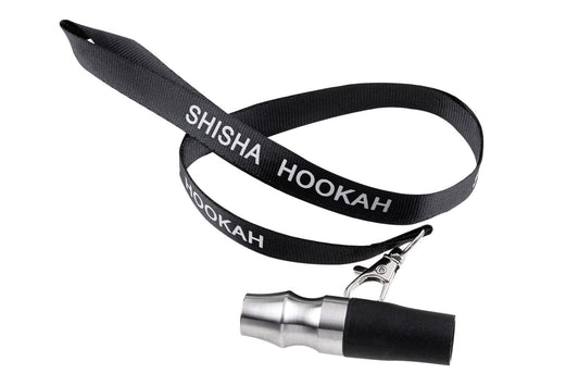 Aluminum hookah mouthpiece with lanyard