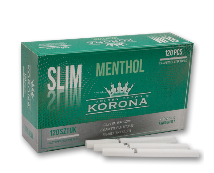 KORONA slim menthol filter omotnice 120