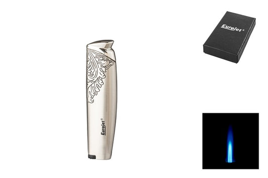 Eurojet - Lighter - Jet Brushed chrome with black ornament