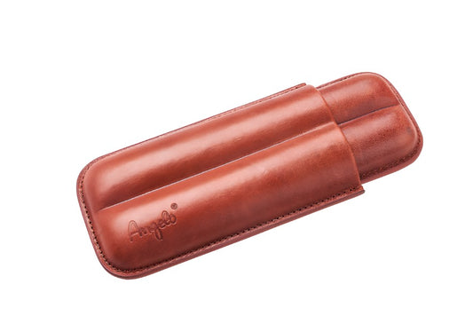 Angelo - Etui za 2 cigare - smeđi 17cm