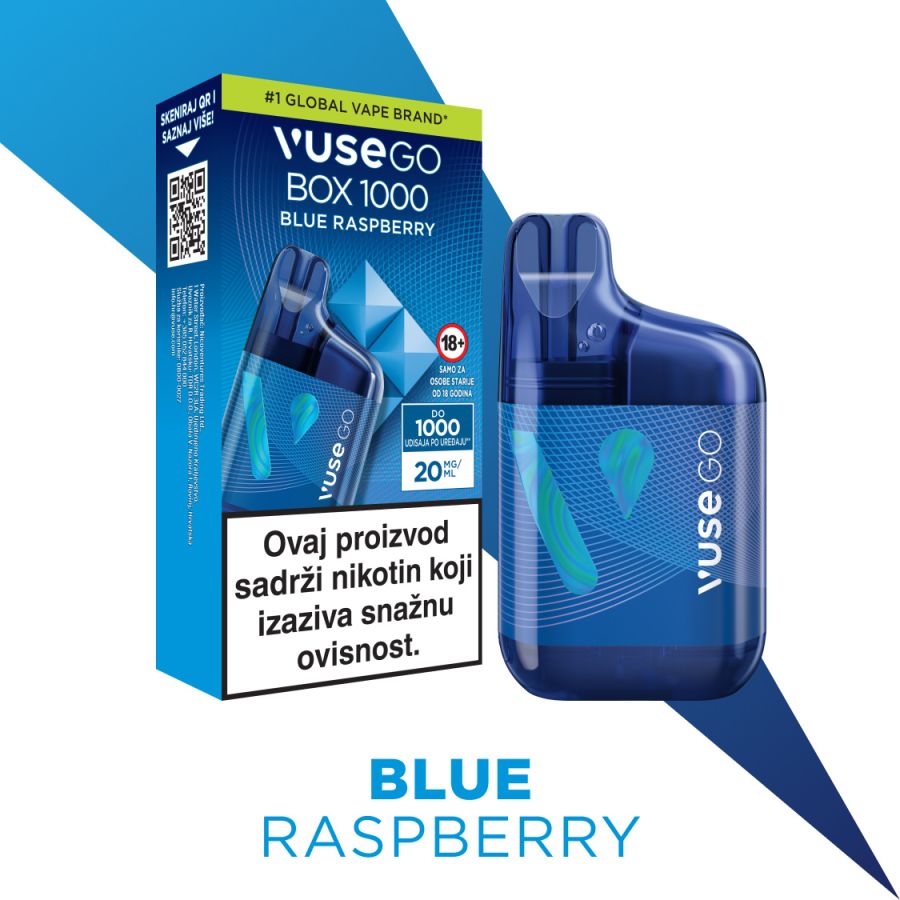 VUSE GO BOX 1000 - BLUE RASPBERRY (20mg)