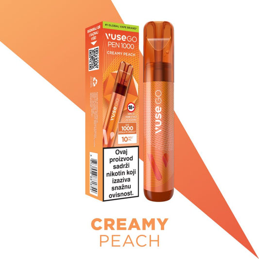 VUSE GO 1000  PEN  - CREAMY PEACH (10mg)