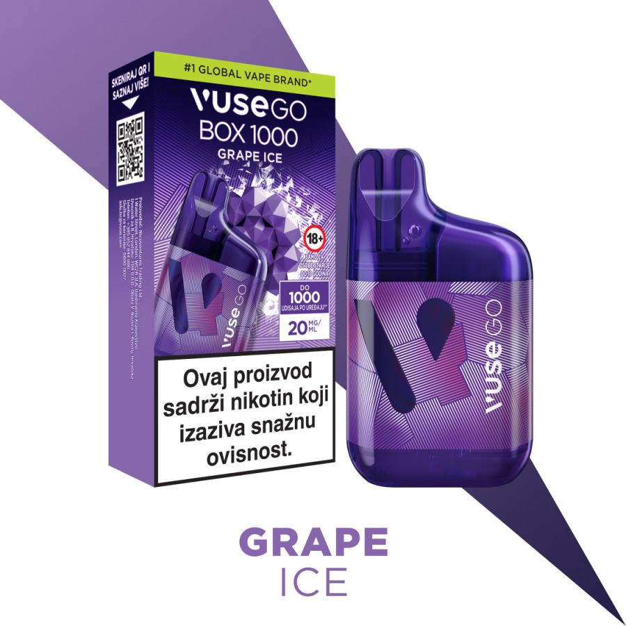 VUSE GO BOX 1000 - GRAPE ICE (20mg)