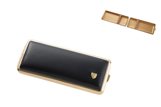 vom hofe cigarette case Kingsize Brown Suede Leather Smoke-King Koen Tabatierka Vom Hofe 605301